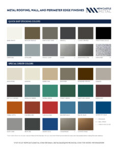 New Castle Metal Color Chart