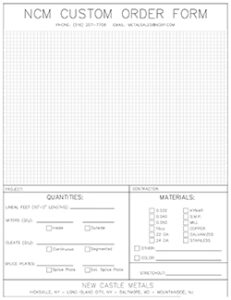Custom Trim Order Form